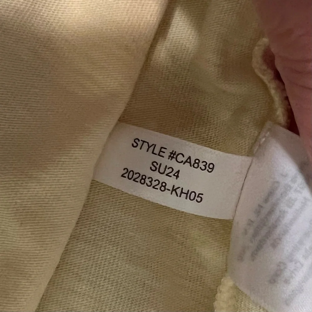 J Crew Light Yellow Relaxed Premium Cotton Boxy Tee NWT XXS #2298